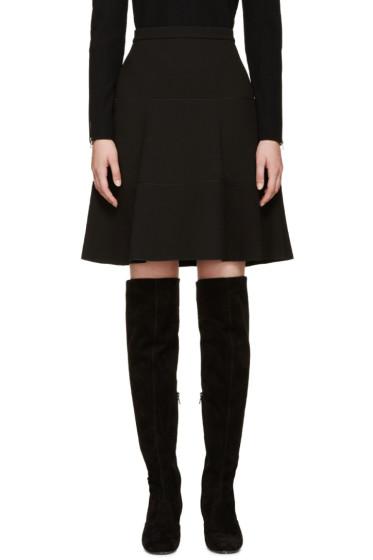 Giambattista Valli Black A-line Silk Skirt