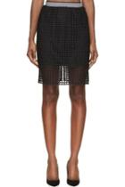 Denis Gagnon Black Lattice Mini Skirt