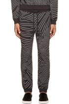 Christopher Kane Black And White Deconstructed Stripe Lounge Pants