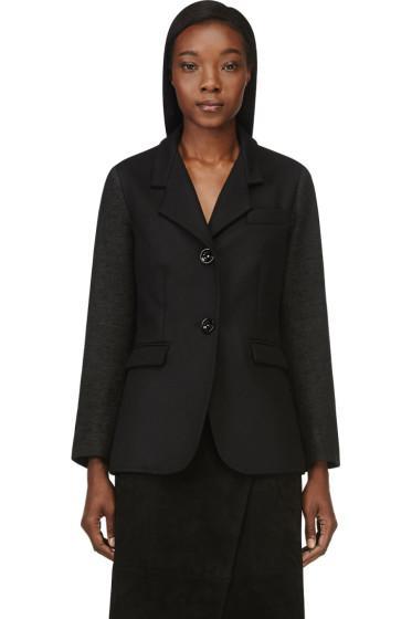 Maiyet Black Contrasting Sleeves Blazer