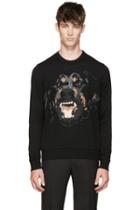 Givenchy Black Knit Rottweiler Sweater