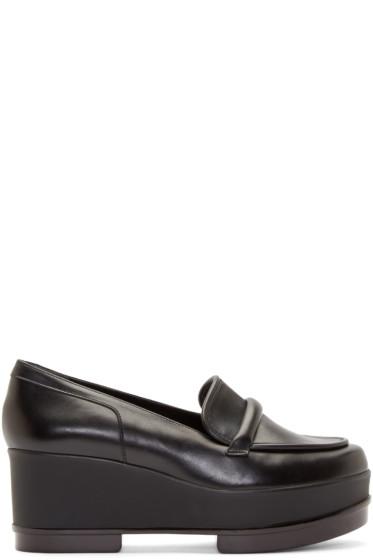 Robert Clergerie Black Platform Yokolej Penny Loafers