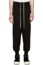 Rick Owens Black Wool Lounge Pants