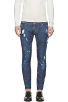 Dsquared2 Blue Distressed Clement Jeans