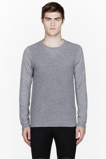 Slvr Grey Ribbed Knit Sweater