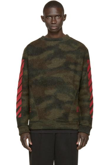 Off-white Green Camouflage Pullover