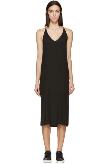 6397 Black Silk Slip Dress