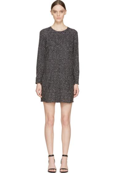 Nina Ricci Black And White Spotted Silk Romper