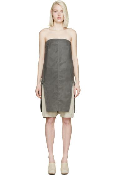 Rick Owens Grey Strapless Chalice Top