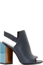 Pierre Hardy Navy Slingback Monolite Pumps