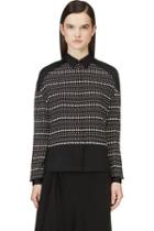 Costume National Black And White Silk Dotted Blouse