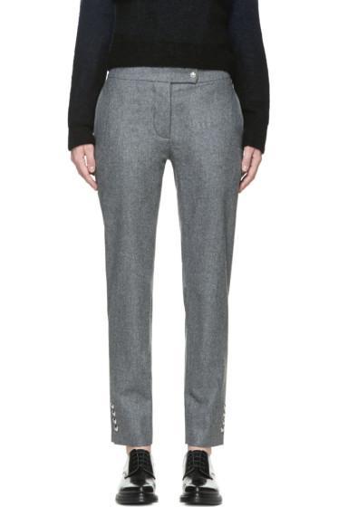 Moncler Gamme Bleu Grey Wool Ski Trousers