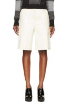 Rag And Bone Cream Leather Combat Shorts