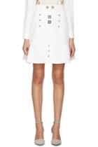Peter Pilotto White And Silver Tessel Skirt