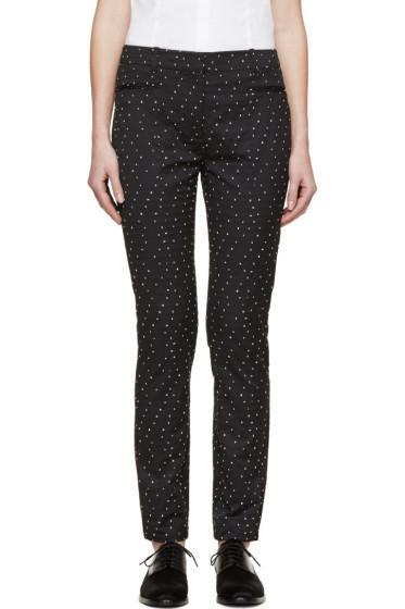Erdem Black And White Stitched Dot Lenke Trousers