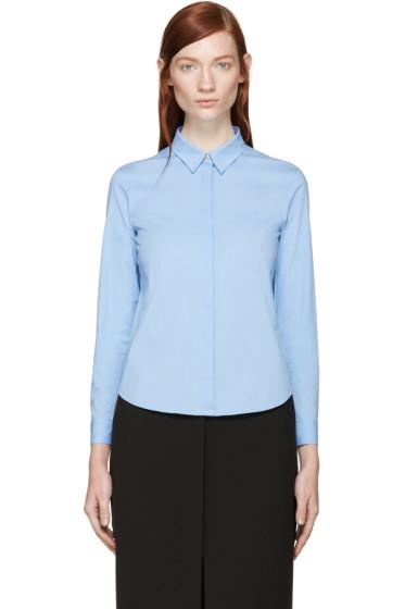 Jil Sander Navy Blue Poplin Shirt