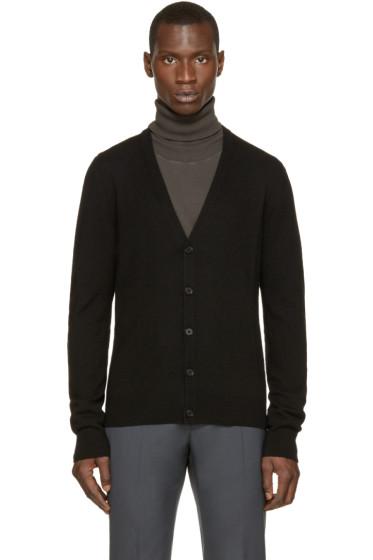 Maison Margiela Black Elbow Patch Cardigan