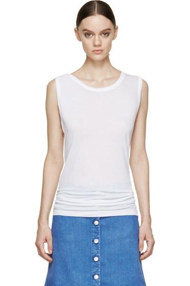 Stella Mccartney Pure White Twist Strap Tank Top