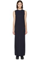 Harmony Navy Wool Crepe Shift Rita Dress