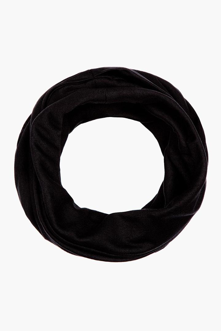 Ma Julius Black Panelled Circle Scarf