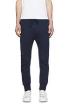 Helmut Lang Navy Sponge Piqué Lounge Pants