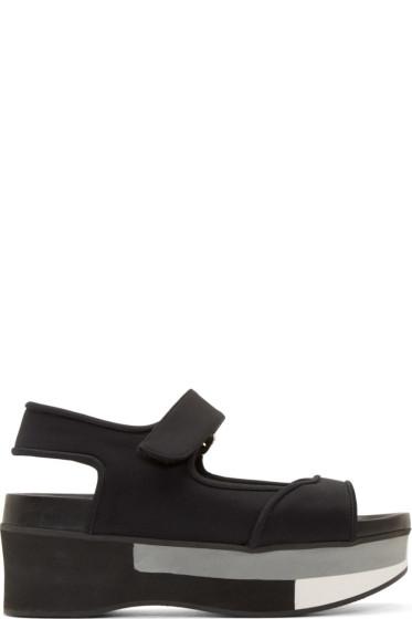 Marni Coal Wedge Platform Sandals