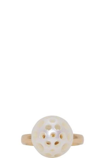 Melanie Georgacopoulos Gold Drilled Pearl Tasaki Edition Ring
