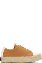 Visvim Brown Prima Folk Lace-up Sneakers