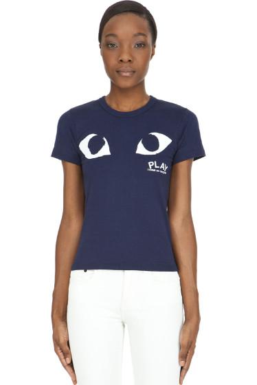 Comme Des Garçons Play Navy Eye Emblem T-shirt