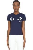 Comme Des Garçons Play Navy Eye Emblem T-shirt