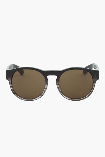 Dries Van Noten Grey Gradient Horn Rimmed Round Sunglasses