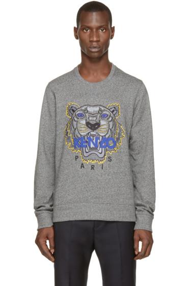 Kenzo Grey Tiger Logo Sweatshirt