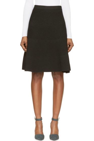 Proenza Schouler Black Technical Honeycomb Knit Skirt