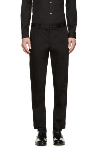 Dolce And Gabbana Black Accent Trim Cropped Trousers