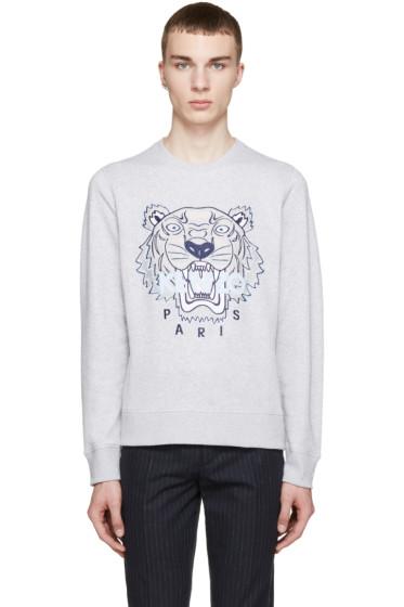 Kenzo Ssense Exclusive Grey Tiger Logo Sweatshirt