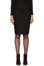 Givenchy Black Net And Lace Pencil Skirt