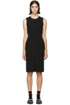 Alexander Mcqueen Black Wool Paneled Dress
