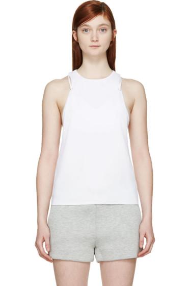 T By Alexander Wang White Crêpe Bralette Insert Camisole