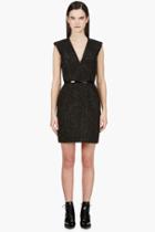 Saint Laurent Black Encrusted Sleeveless Dress
