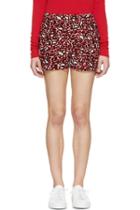 Stella Mccartney Scarlet Silk Animal Spot Shorts