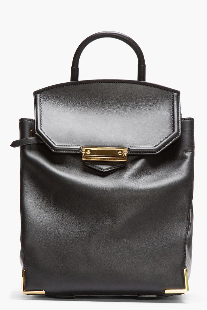 Alexander Wang Black Leather Prisma Backpack
