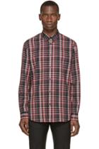 Dsquared2 Red And Grey Flannel Check Shirt