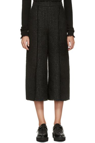Proenza Schouler Black Tweed Cropped Trousers