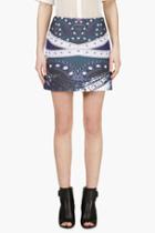 Mary Katrantzou Blue Maroon Printed Kal Skirt