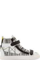 Giuseppe Zanotti White Abstract Print High-top Sneakers
