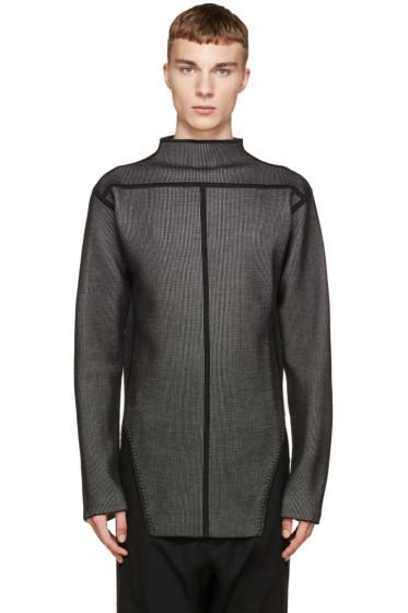 Rick Owens Black Jacquard High-def Faun Sweater
