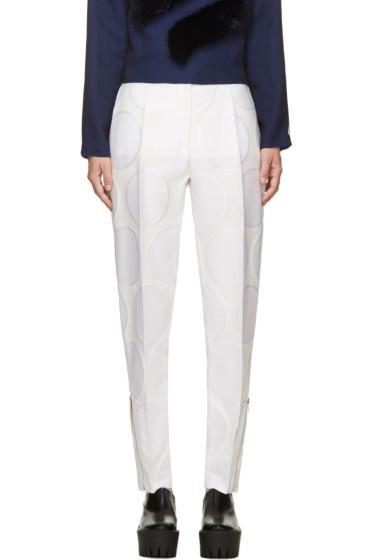 Stella Mccartney Cream Dot-patterned Zip Trousers