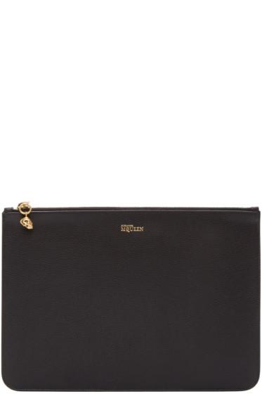 Alexander Mcqueen Black Leather Pouch