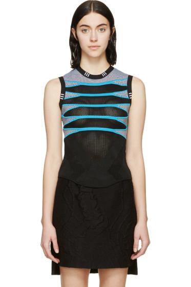 Alexander Wang Black Mesh Engineered Tank Top