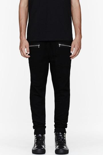 Markus Lupfer Black Zipper Jogger Lounge Pants